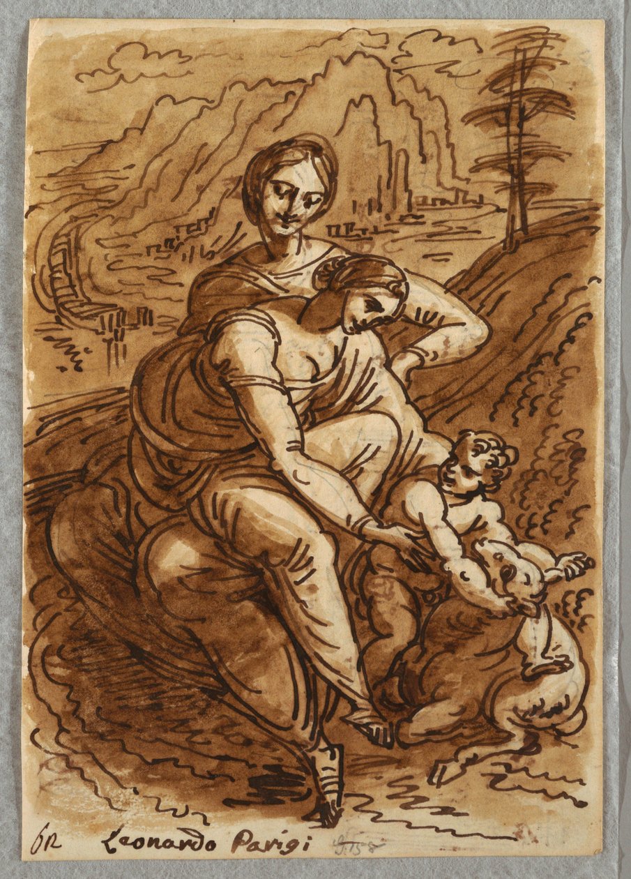 Madonna ve Çocuk, Aziz Anna ve Kuzu ile, Leonardo
