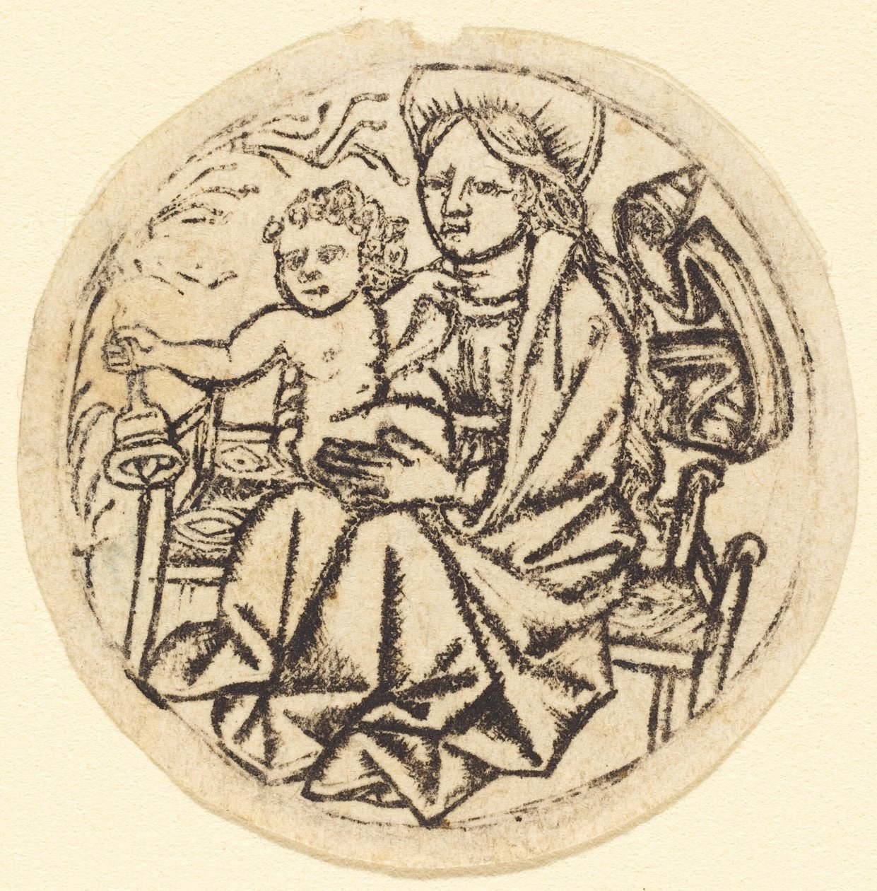 Madonna ve Çanlı Çocuk, c. 14501460. by Unbekannt