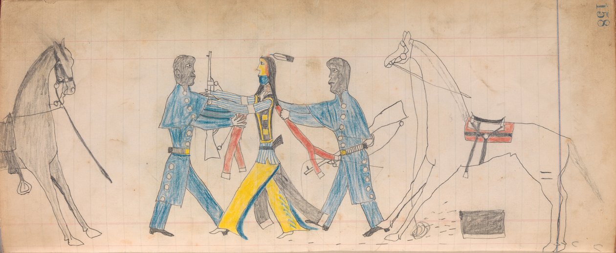 Maffet Ledger: Kara Süvari Subayları ve Kızılderili, yak. 1874-81. by Unbekannt