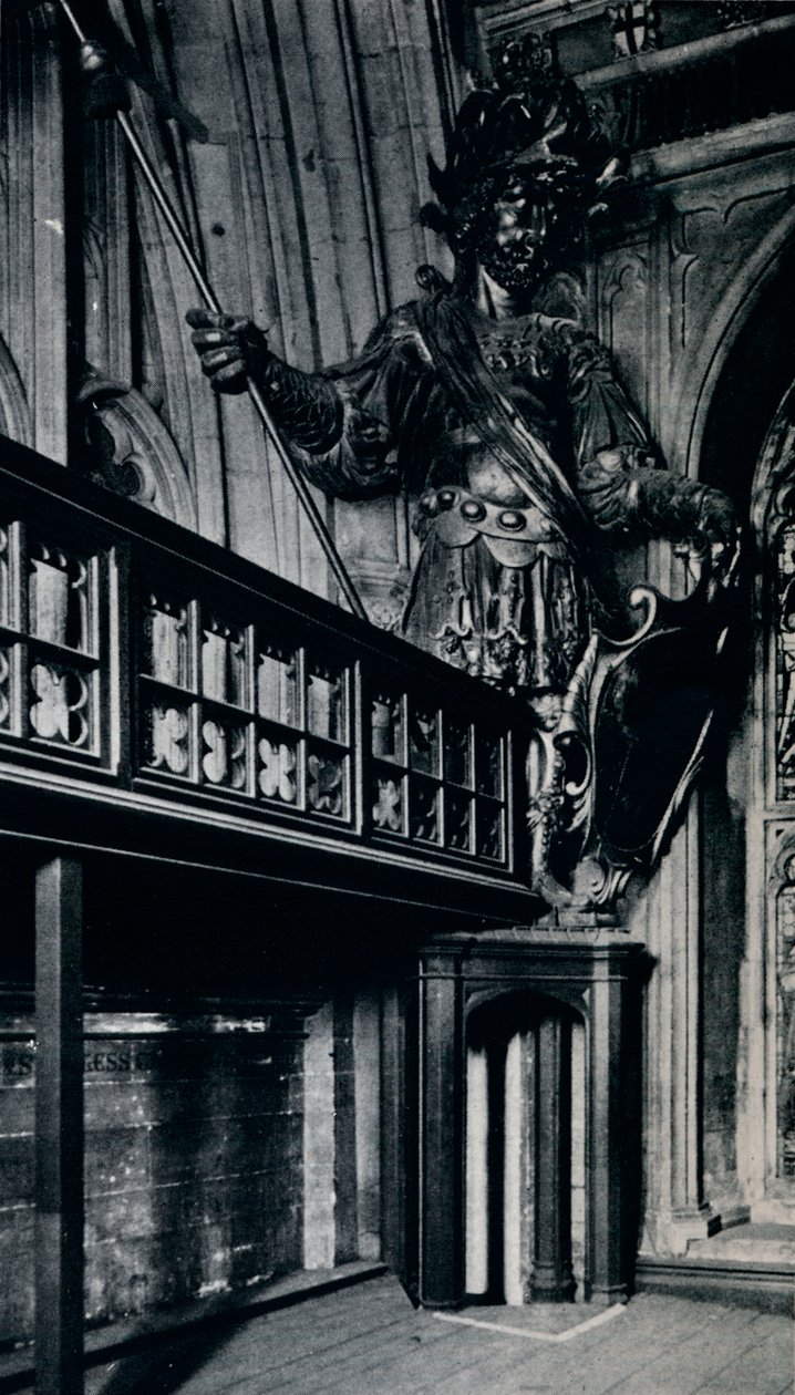 Magog Corineus, Londra Guildhall yangınında yanan iki şehir devinden biri, 1940 by Unbekannt
