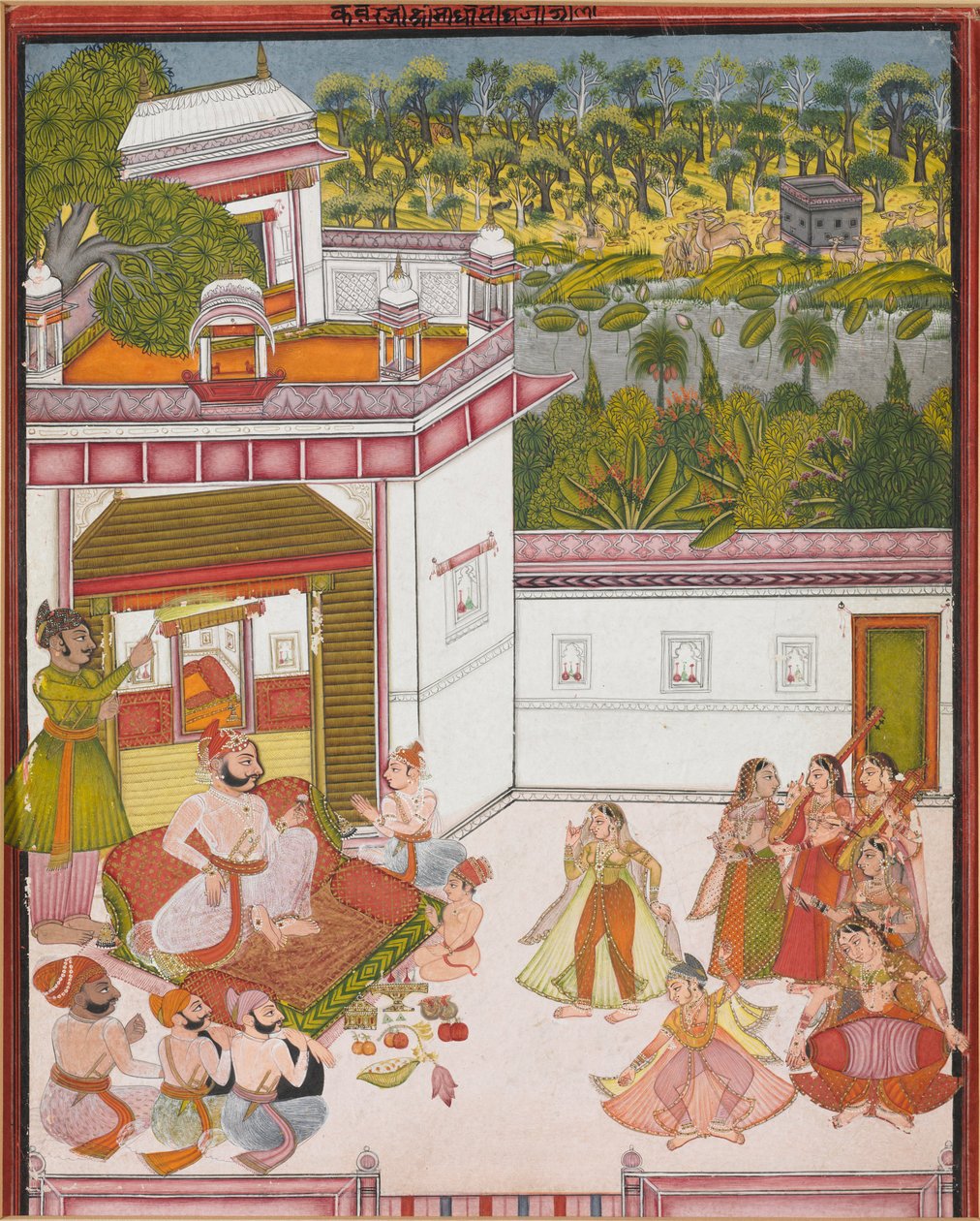 Kotahlı Maharaja Müzik Dinlemek ve Dansçıları İzlemek, c. 1820. by Unbekannt