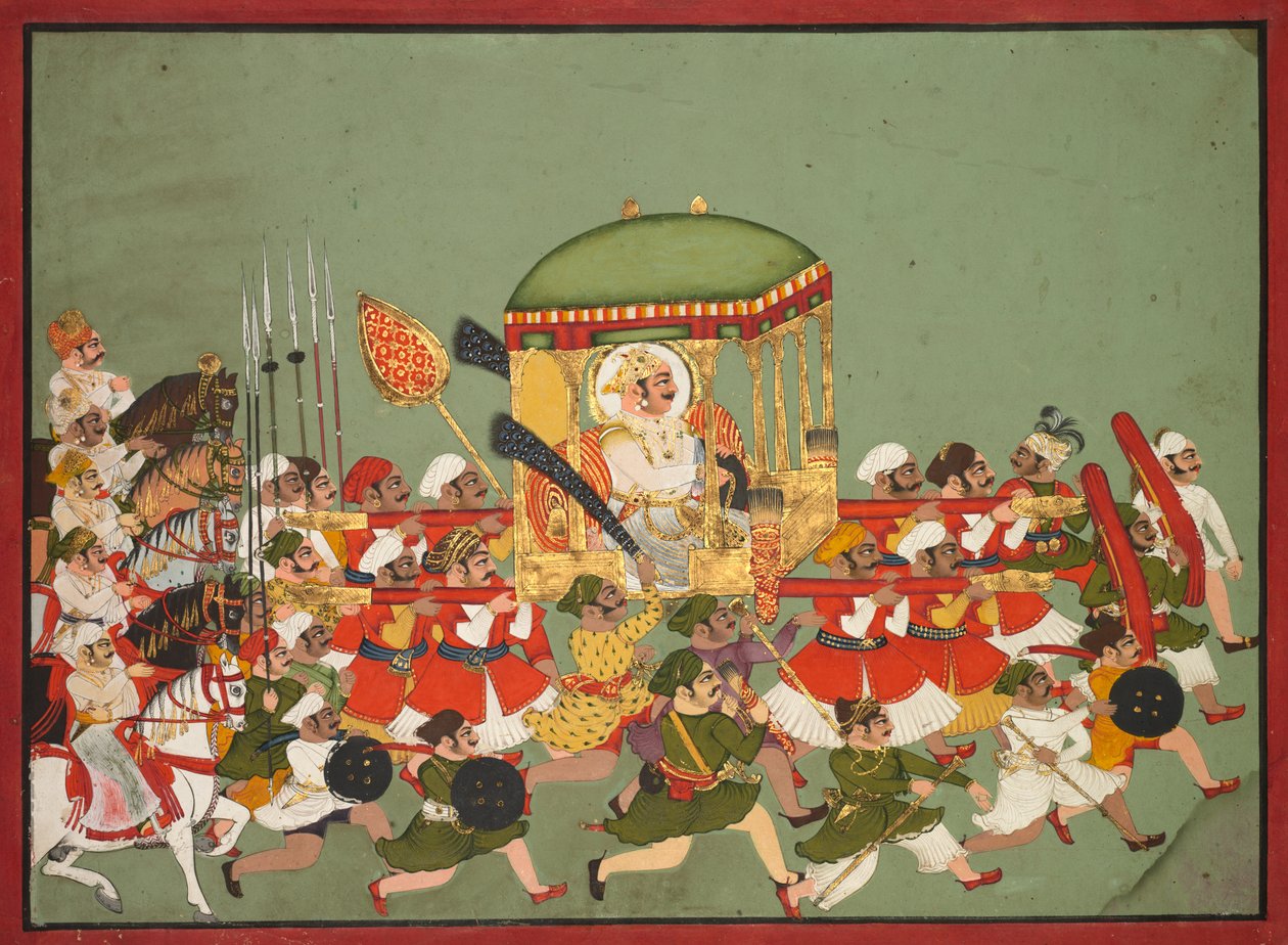 Maharao Chattar Sal, 1758-64 yılları arasında bir Palanquin