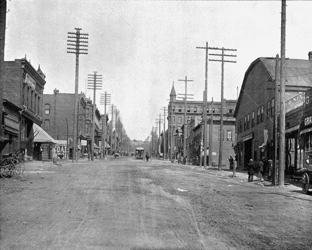 Main Street, Butte City, Montana, ABD, c1900. by Unbekannt