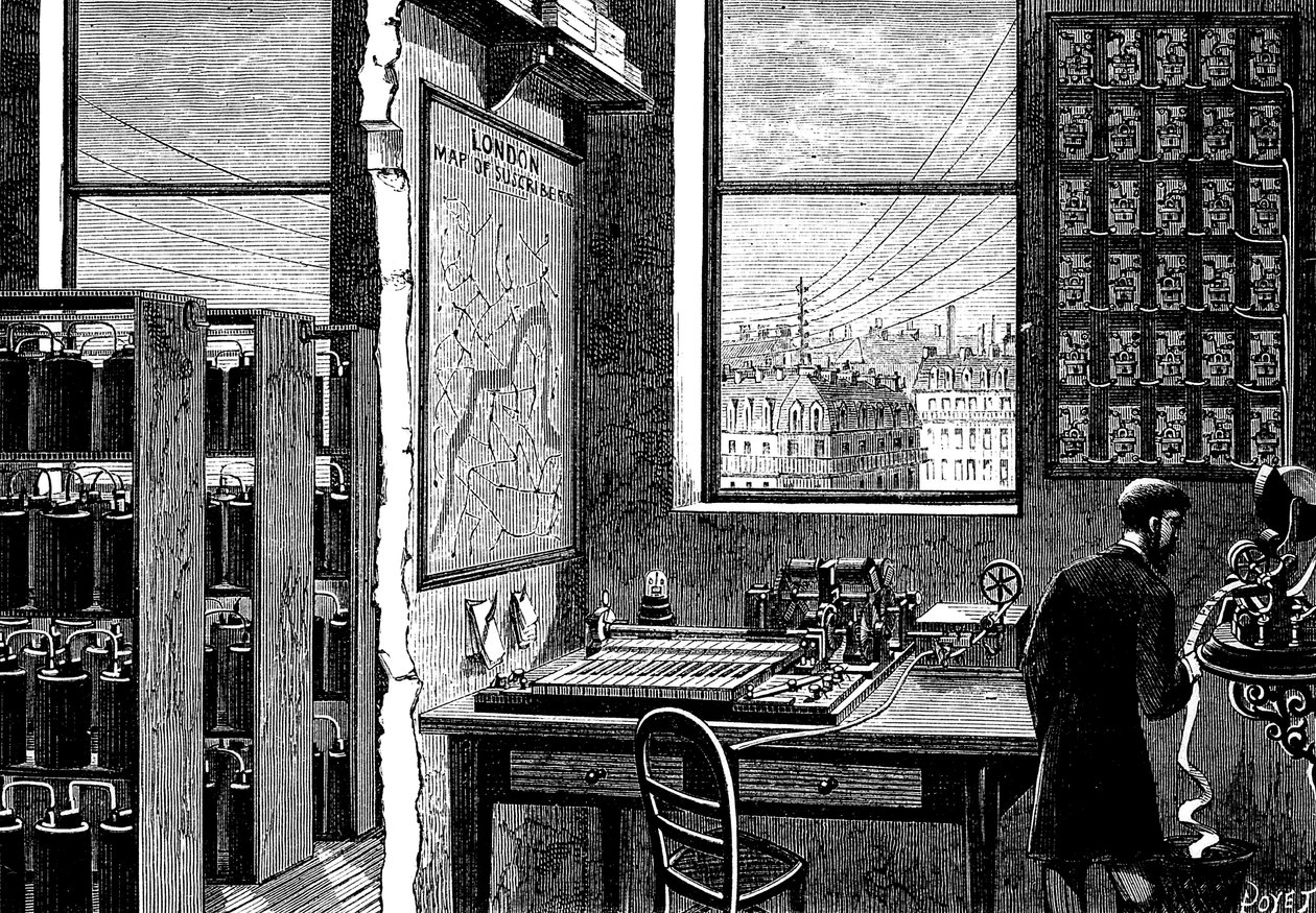 Exchange Telegraph Company'nin ana istasyonu, Londra, 1882 by Unbekannt