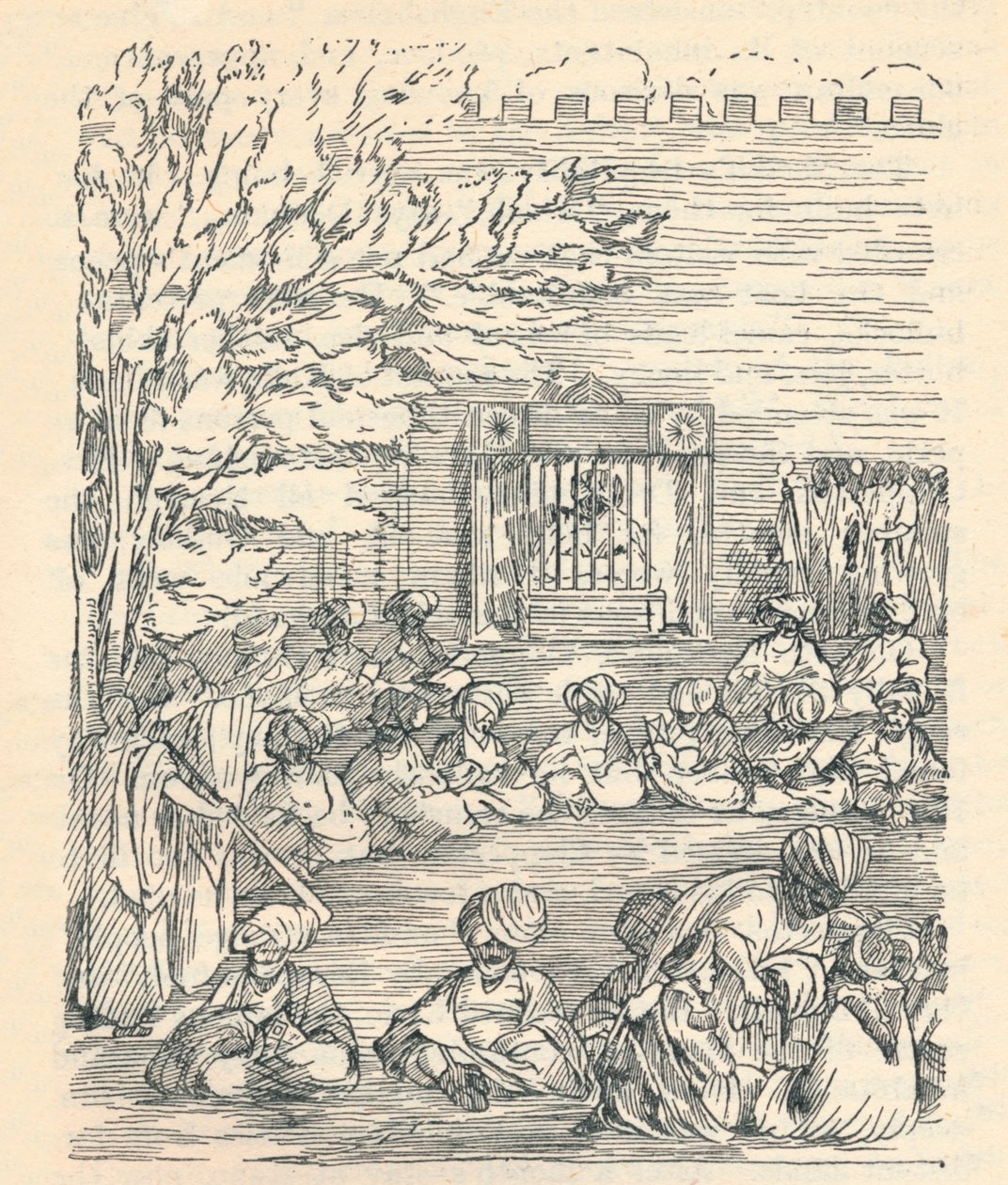 Binbaşı Denhan ve Partisinin Bornu Şeyhi Tarafından Kabulü, 1826, 1912 by Unbekannt
