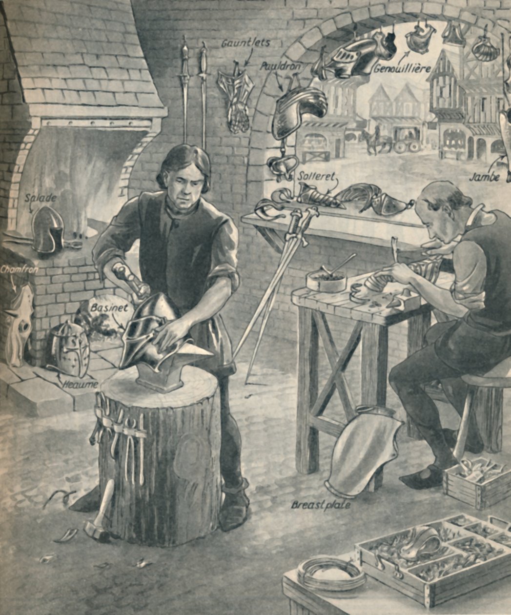 Eski Şövalyeler için Zırh Yapımı, c1934 by Unbekannt