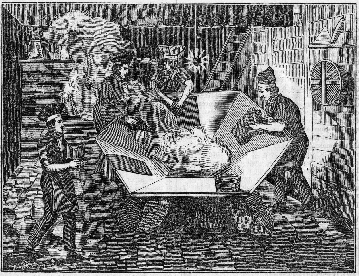 Kunduzdan şapka yapımı, 1835 by Unbekannt