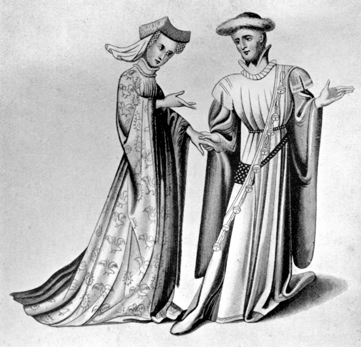 Erkek ve kadın elbisesi, 14. yüzyılın sonu ile 15. yüzyılın başları, 1910 by Unbekannt