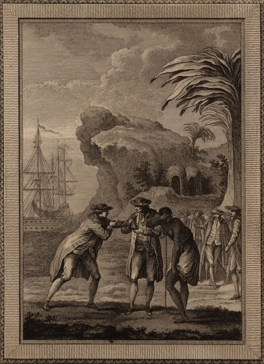 Adam bir köle kadını satıyor, 1775. by Unbekannt