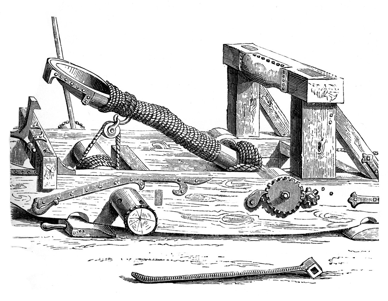 Mangonel, 15. yüzyılda bir savaş motoru, 1870 by Unbekannt