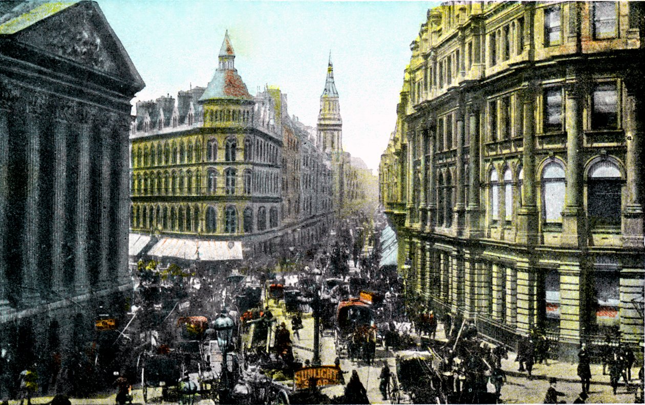Mansion House ve Cheapside, Londra, 20. yüzyılın başlarında by Unbekannt