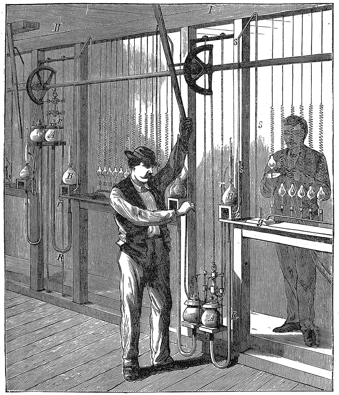 Elektrik ampullerinin imalatı, c1883 1896 by Unbekannt