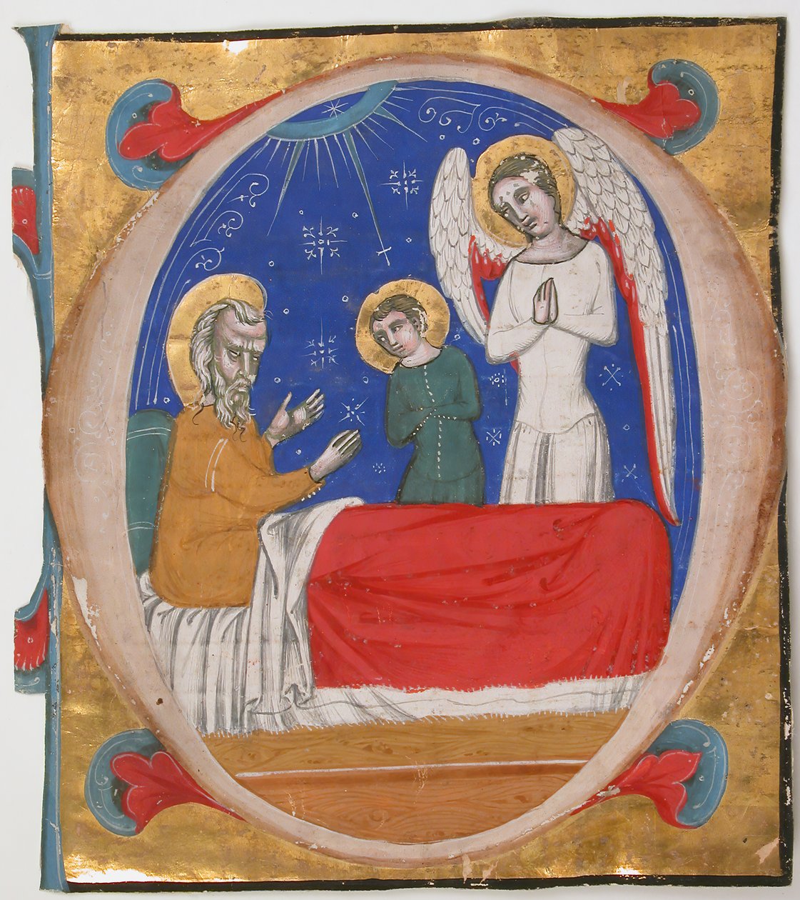 Başlangıcında Tobit, Tobias ve Başmelek Raphael ile El Yazması Aydınlatması O..., 14. yüzyılın ortalarında by Unbekannt
