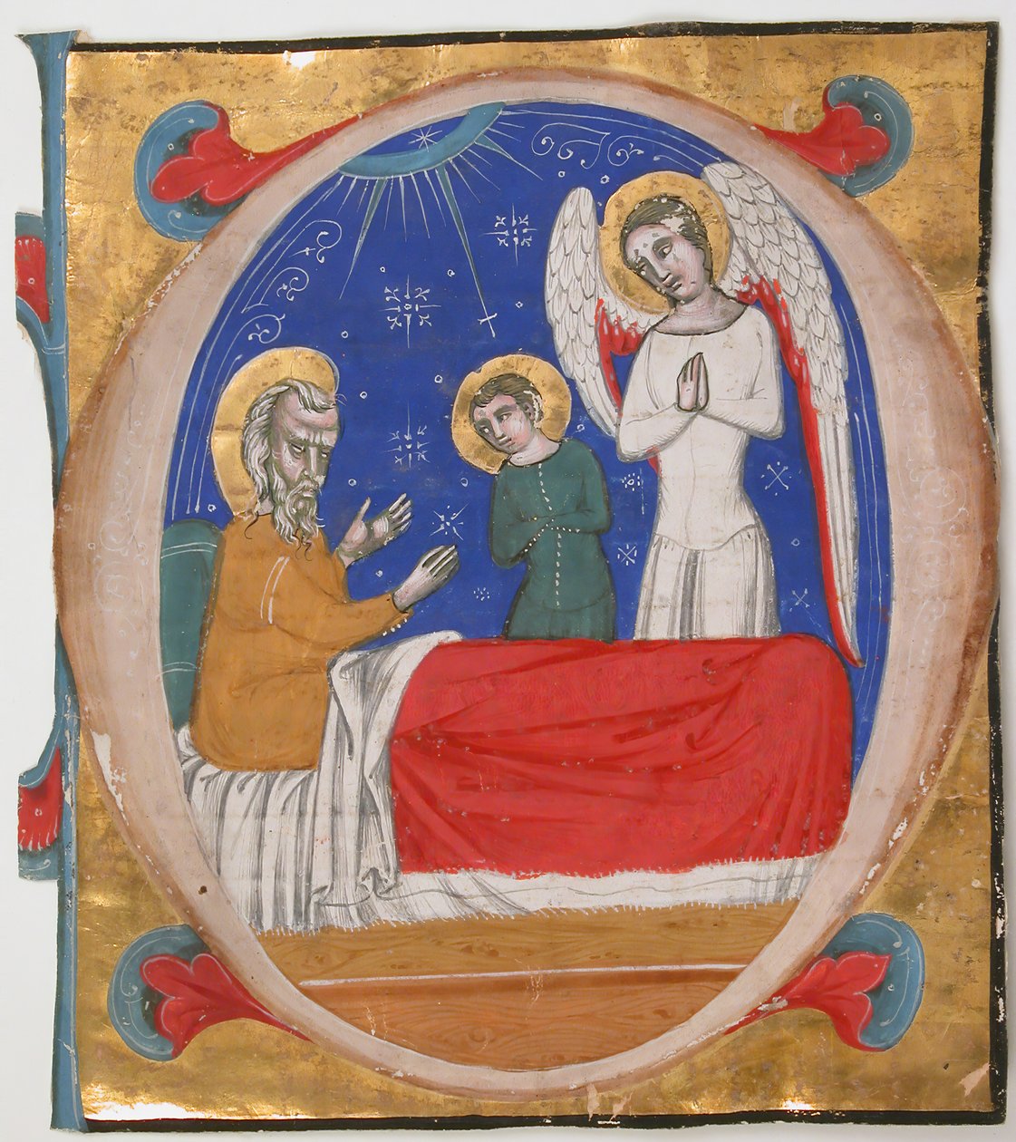 Başlangıcında Tobit, Tobias ve Başmelek Raphael ile El Yazması Aydınlatması O..., 14. yüzyılın ortalarında by Unbekannt