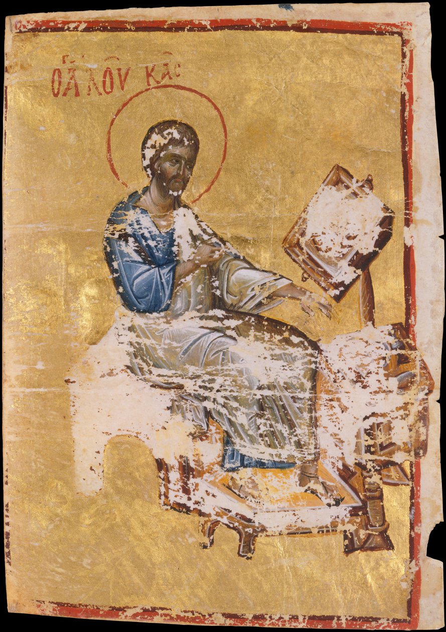 Evangelist Luka ile El Yazması Aydınlatma, 13. yüzyılın sonu ile 14. yüzyılın başları. by Unbekannt