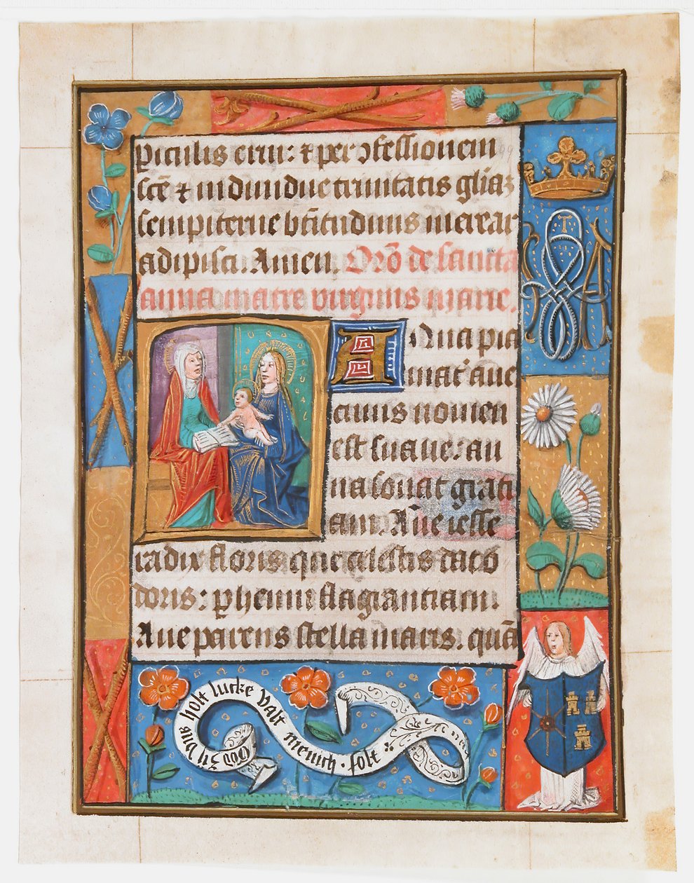 Saatler Kitabından El Yazması Yaprağı, yakl. 1500. by Unbekannt