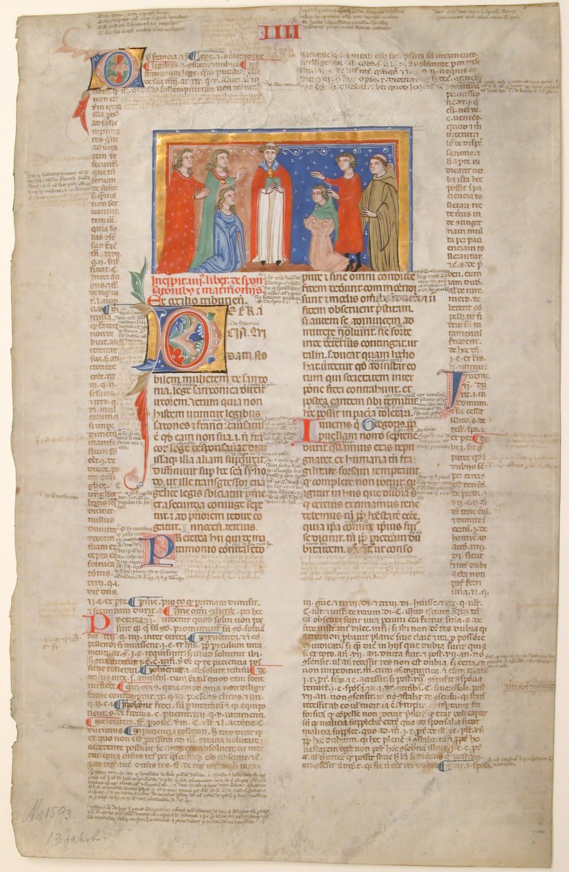 Evlenme Sahneli El Yazması Yaprağı, Gregory IX Decretals