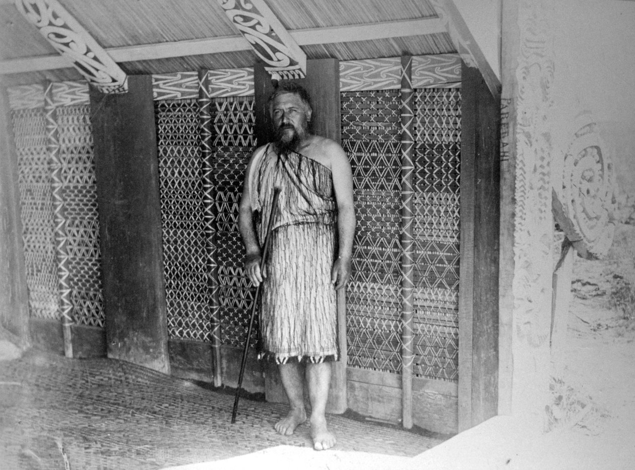 Maori ortak kulübesi, Yeni Zelanda, 1899 by Unbekannt