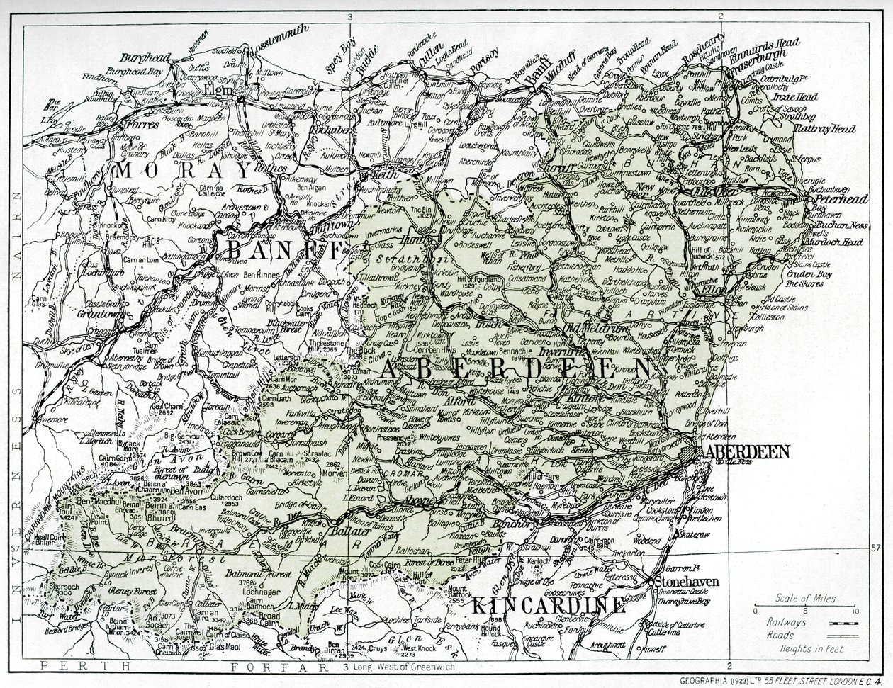 Aberdeenshire Haritası, 1924-1926 by Unbekannt