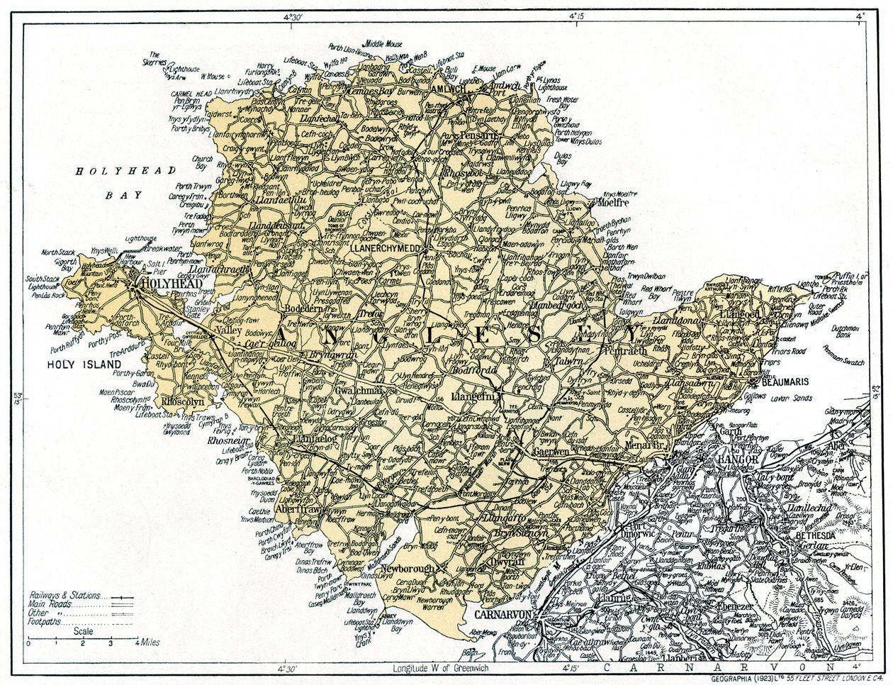 Anglesey Haritası, 1924-1926 by Unbekannt