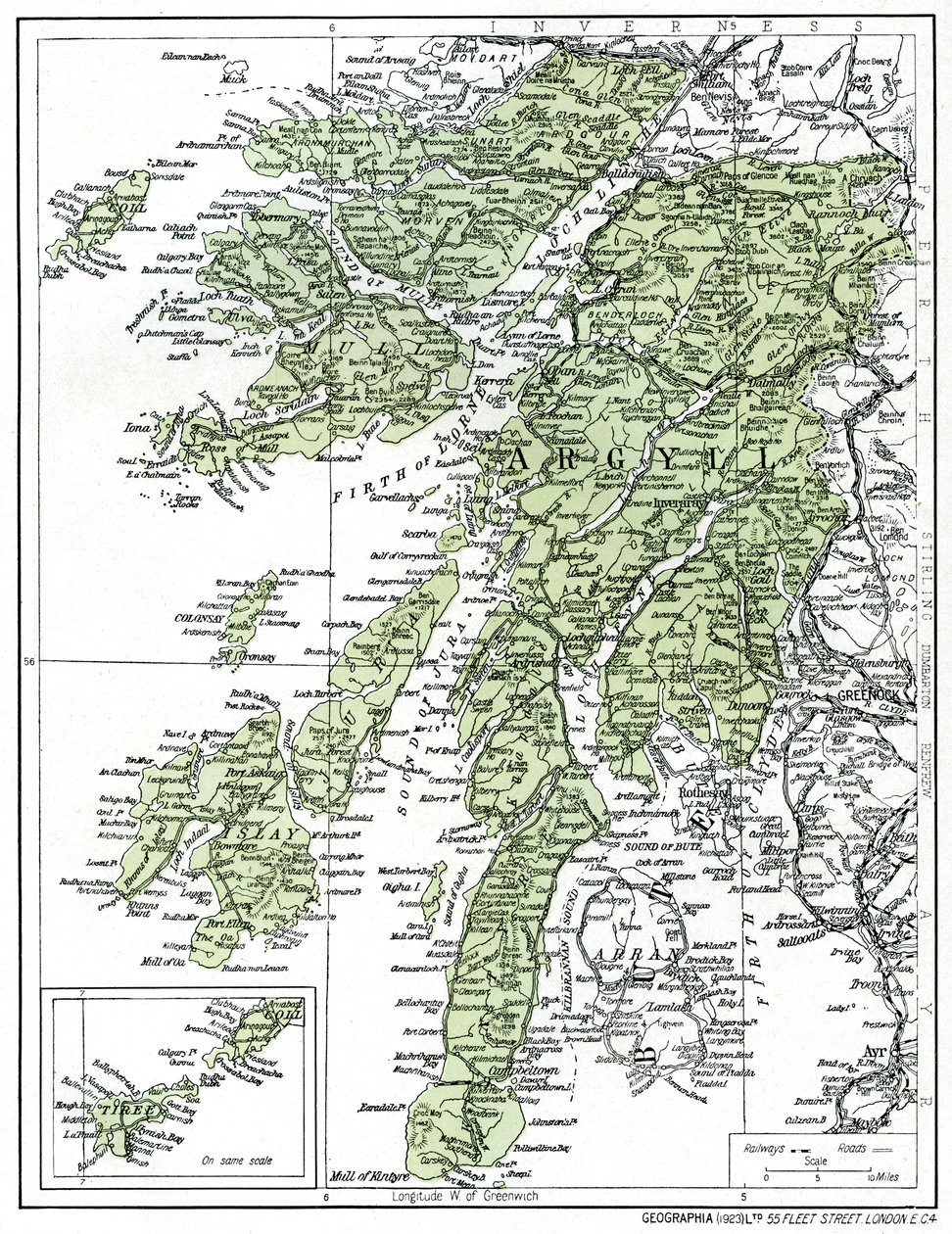 Argyllshire Haritası, 1924-1926 by Unbekannt