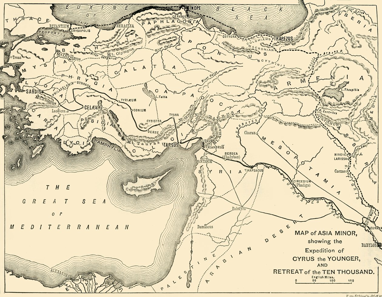 Küçük Asya Haritası, Genç Cyrus