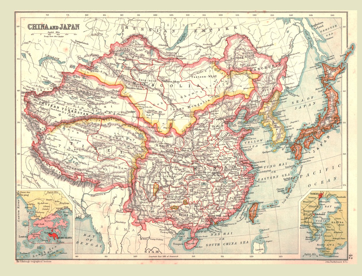 Çin ve Japonya Haritası, 1902. by Unbekannt