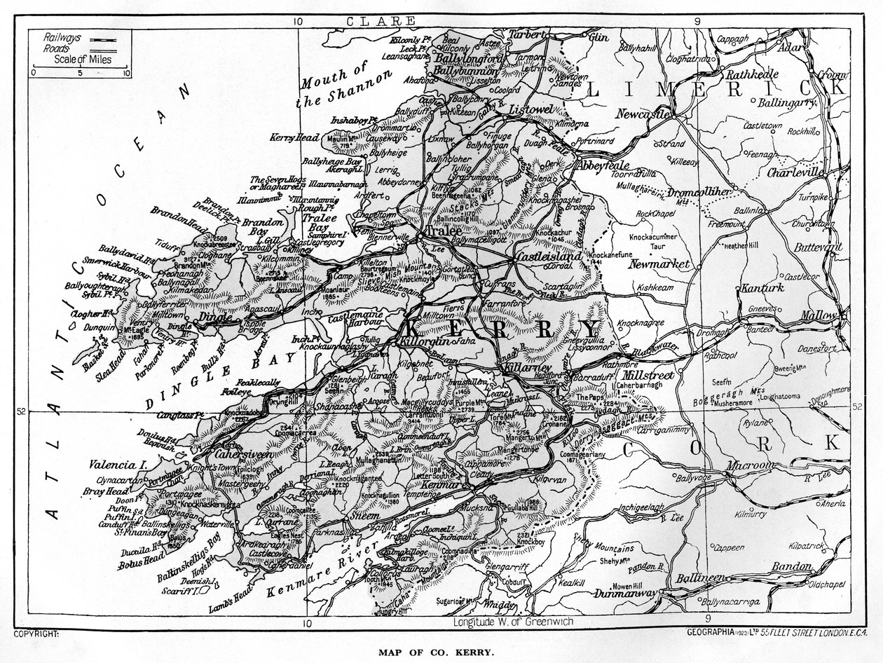 County Kerry Haritası, İrlanda, 1924-1926 by Unbekannt