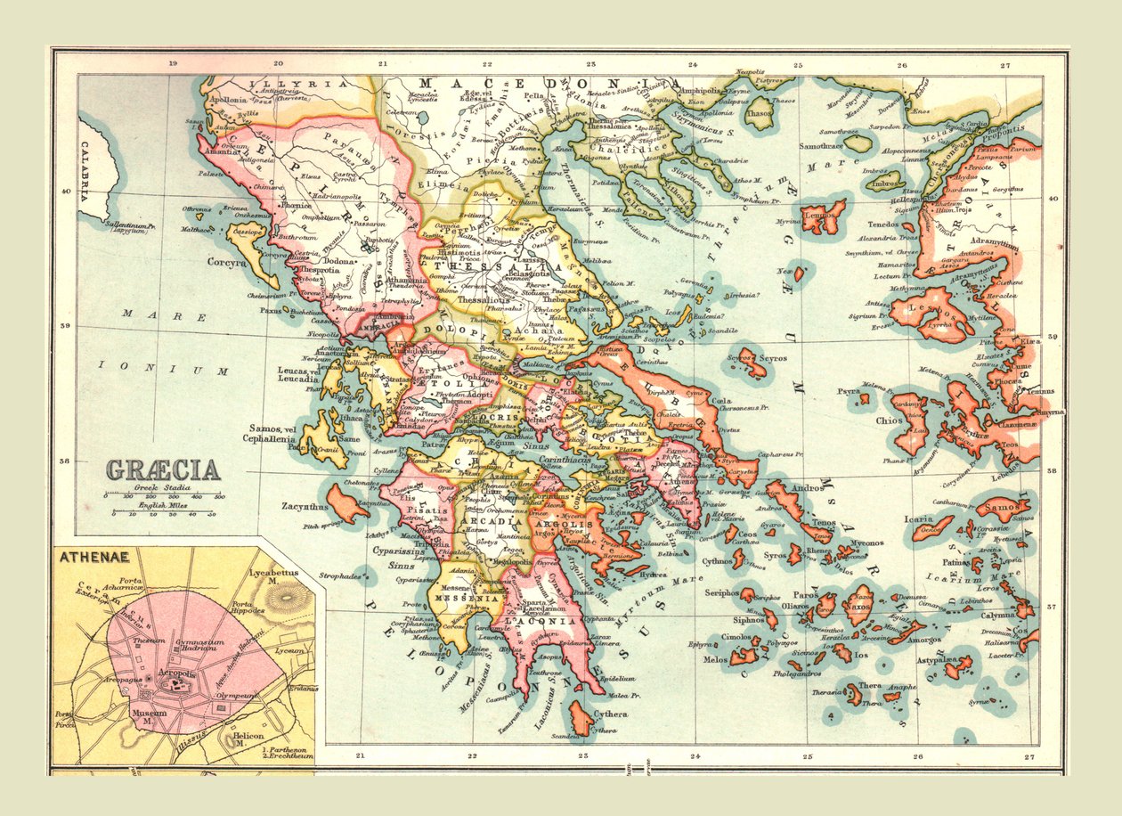 Graecia Haritası, 1902. by Unbekannt