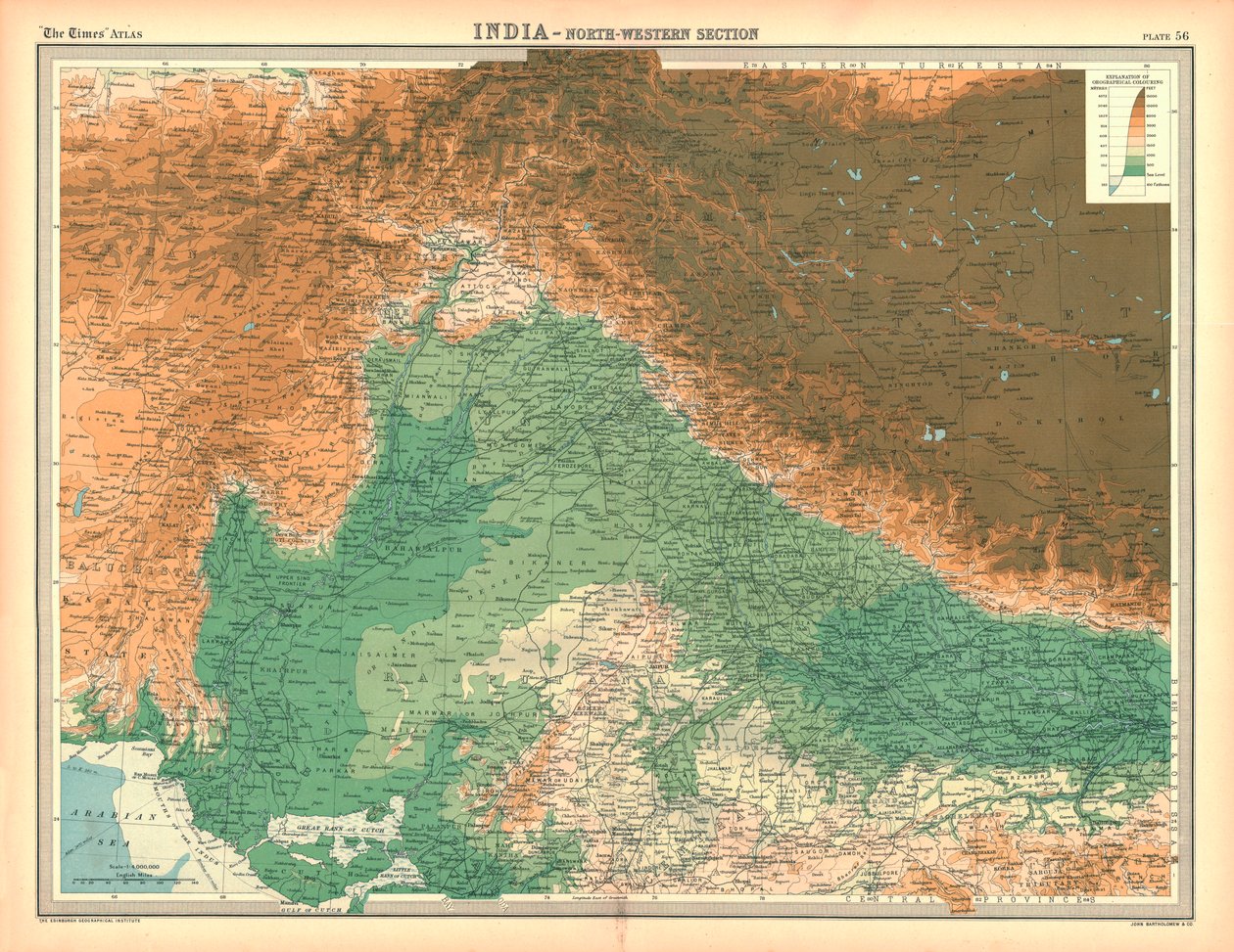 Hindistan Haritası - Kuzey Batı Bölümü by Unbekannt