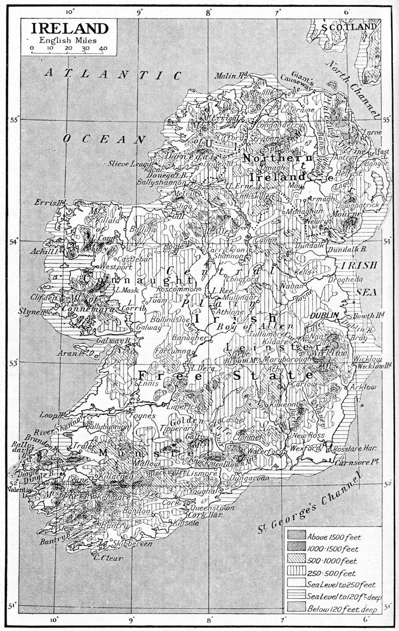 İrlanda Haritası, 1930'lar by Unbekannt