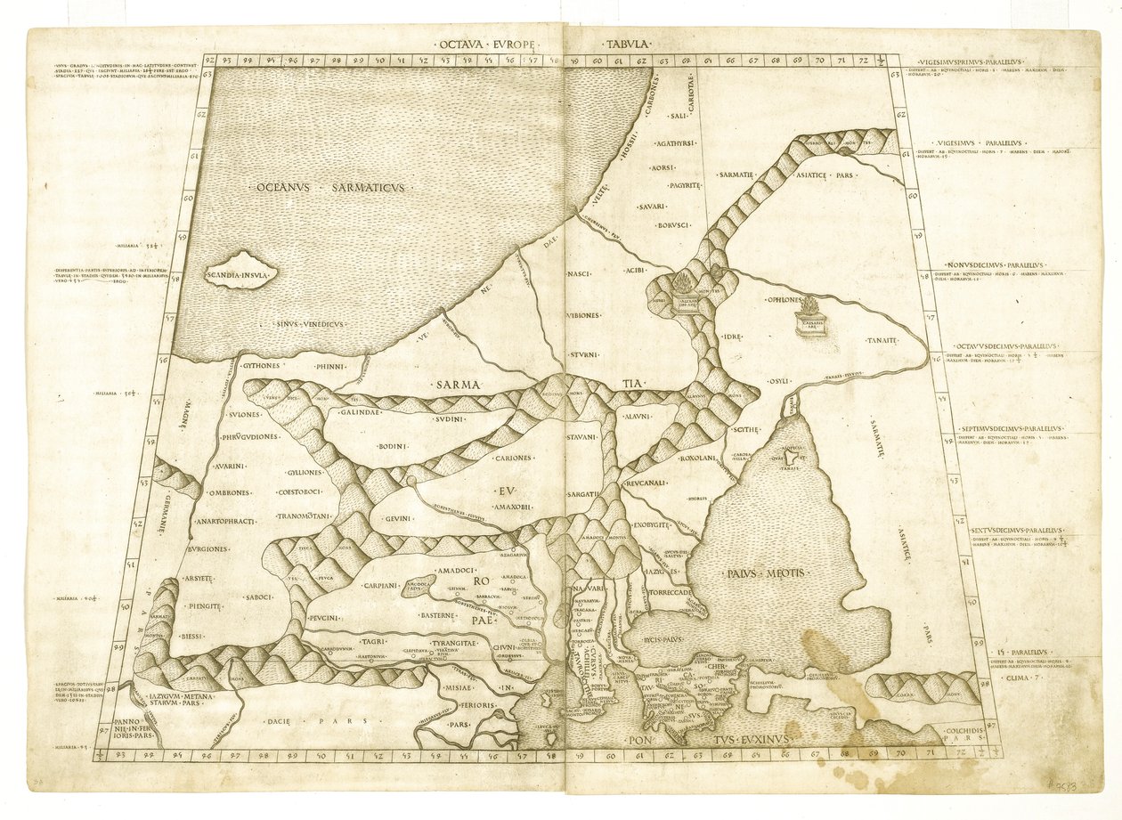 Muscovy Haritası Ptolemy Octava Europe Tabula tarafından by Unbekannt