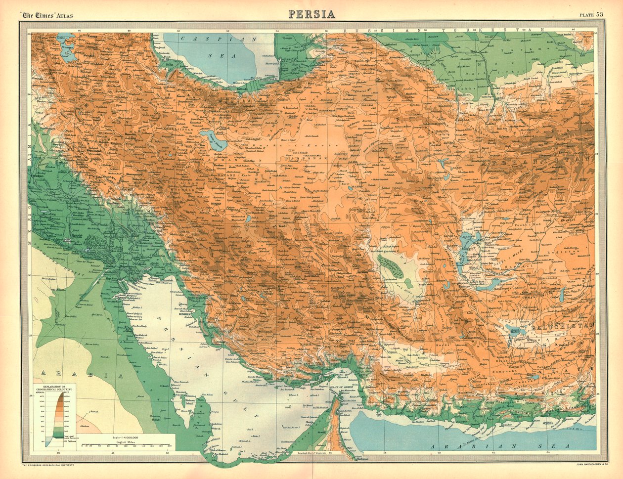 İran Haritası by Unbekannt