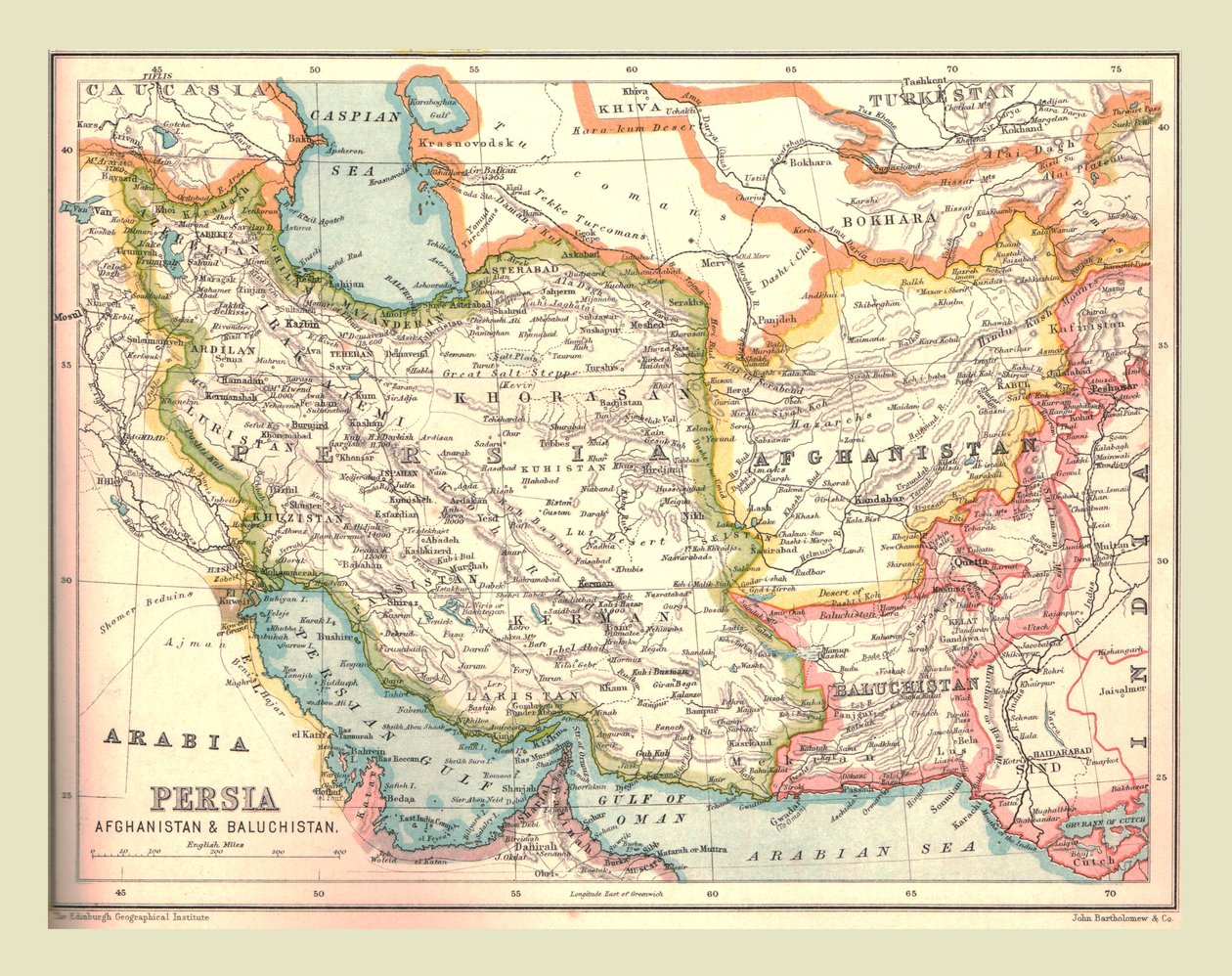 İran haritası, 1902. by Unbekannt