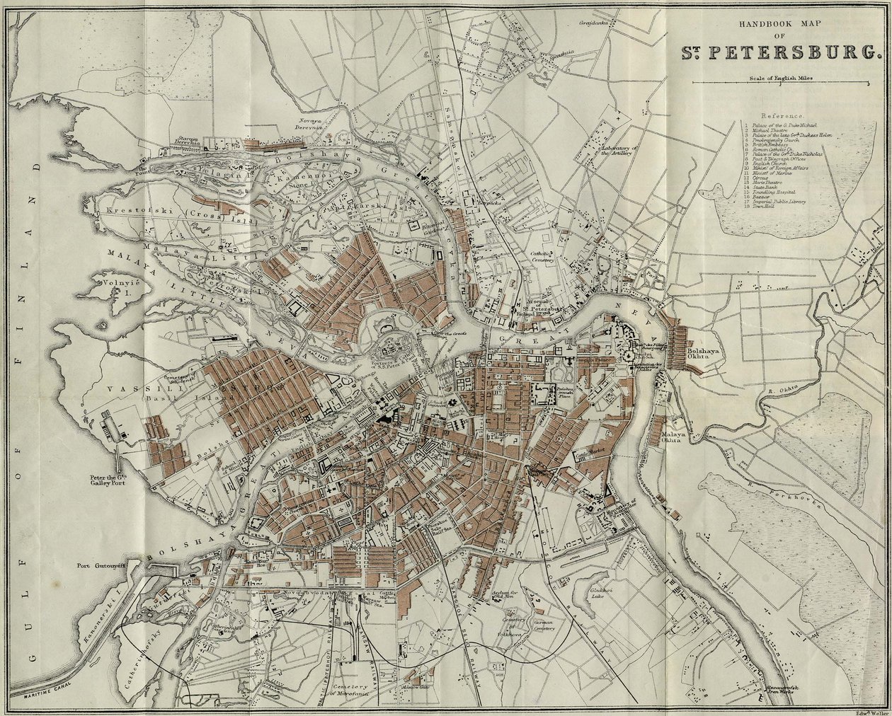 Petersburg Haritası, 1893 by Unbekannt