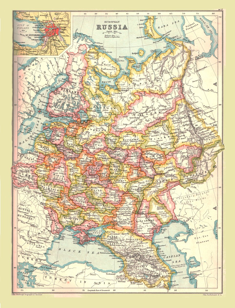 Rusya Haritası, 1902. by Unbekannt