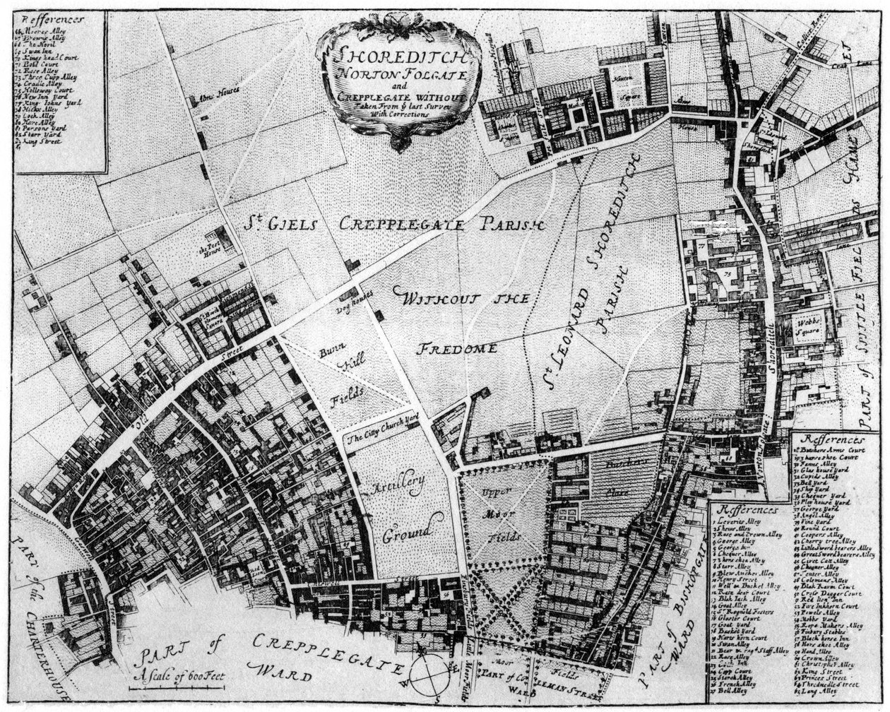 Shoreditch Haritası, Norton Folgate ve Cripplegate, 1907 by Unbekannt