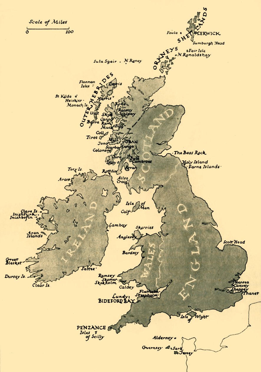 Britanya Adaları Haritası, 1946. by Unbekannt