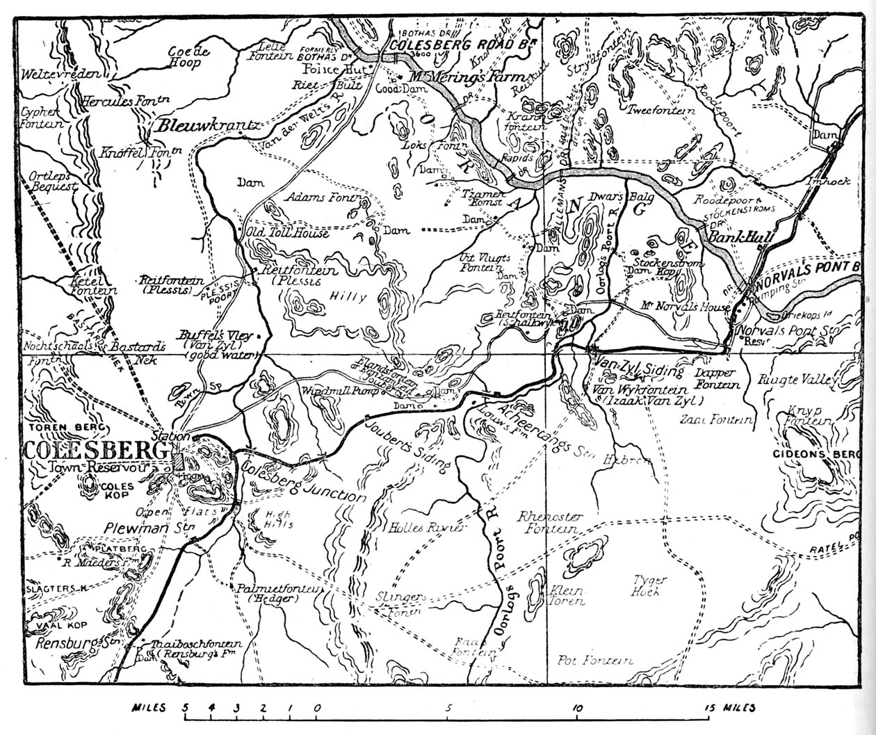 Colesberg Çevresindeki Operasyonları Gösteren Harita, 1902 by Unbekannt