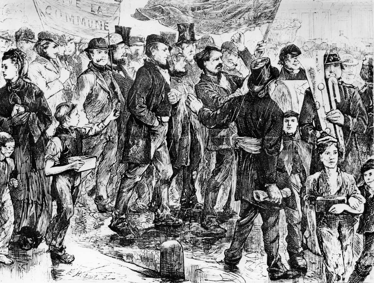 Komün lehine Mart, 1871 Paris Komünü by Unbekannt