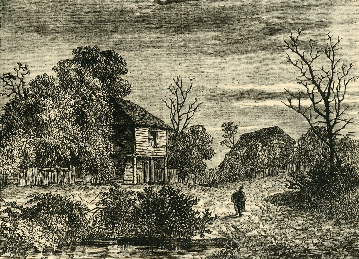 Margaret Finchs Cottage, Norwood, 1808, c1878. by Unbekannt