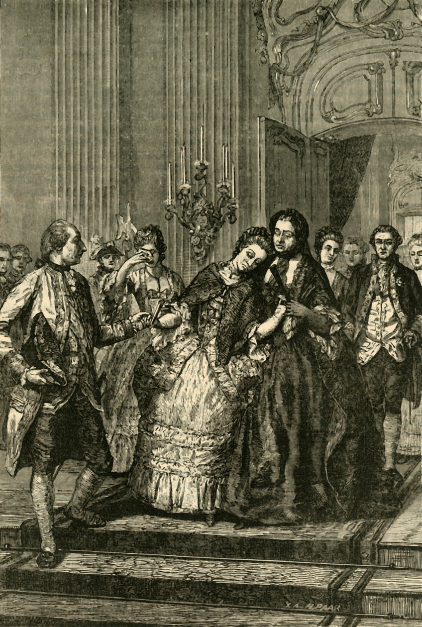 Marie Antoinette Anneden Ayrılırken, 1770, 1890. by Unbekannt