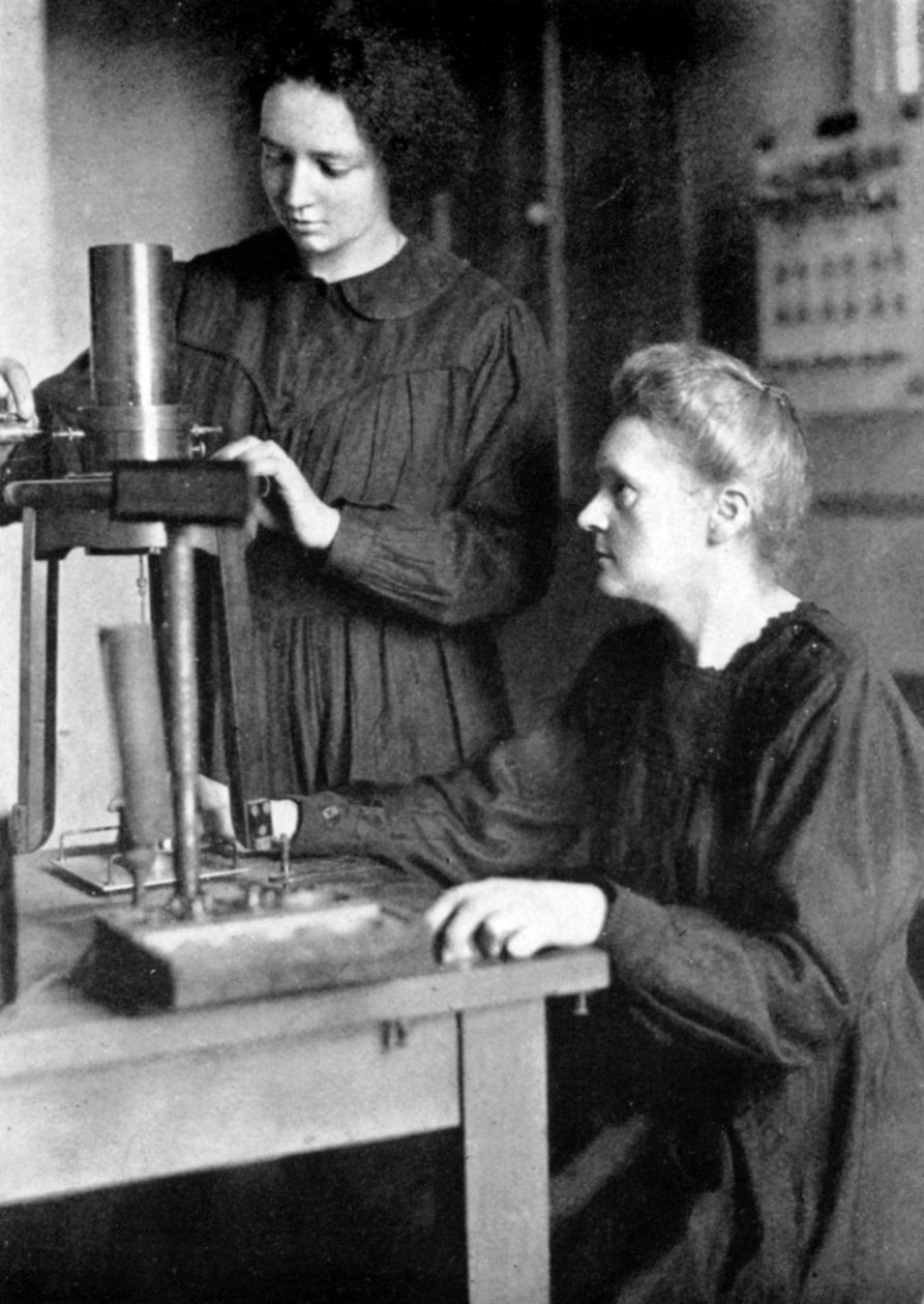Marie Curie, Polonya doğumlu Fransız fizikçi ve kızı Irene, 1925 by Unbekannt