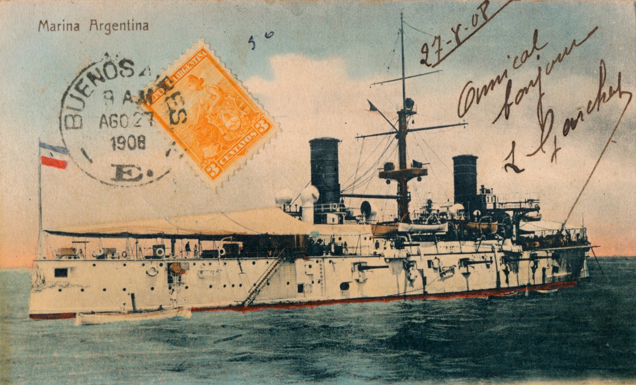 Arjantin Donanması. Savaş Gemisi, Belgrano, c1908 by Unbekannt