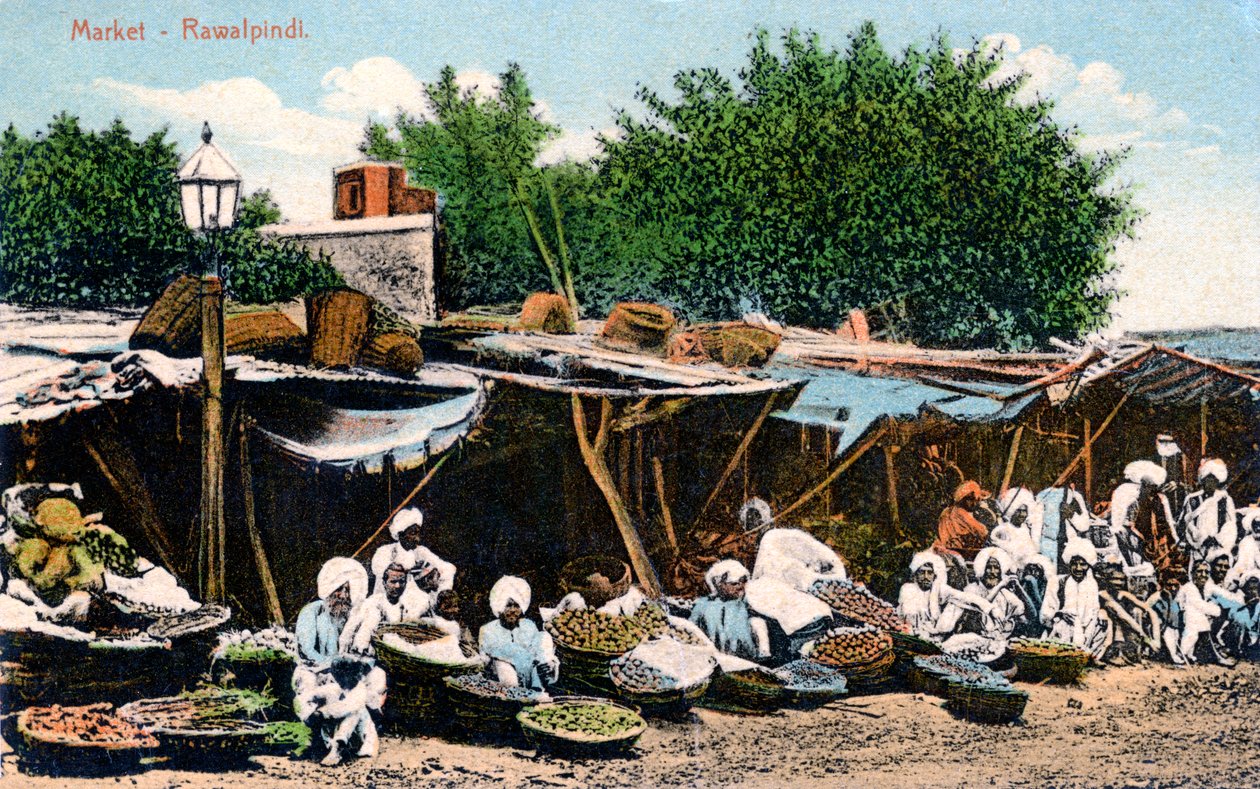 Pazar, Ravalpindi, Hindistan, 20. yüzyılın başları by Unbekannt