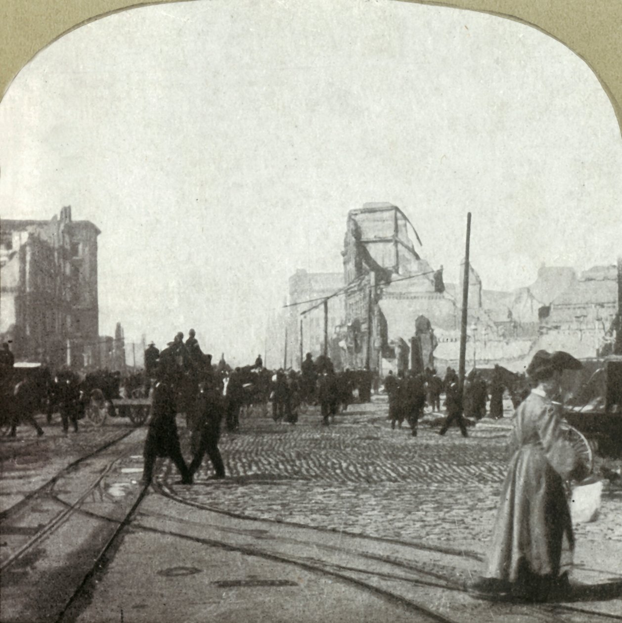 Vapur iskelesinden Market St. - Chronicle ve Call binaları uzaktan, 1906. by Unbekannt