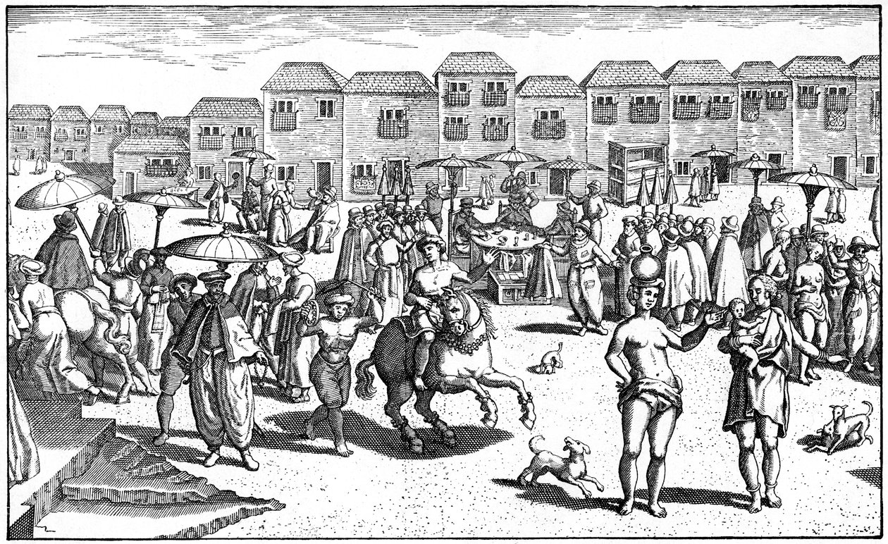 Goa Pazarı, Hindistan, 1599 by Unbekannt