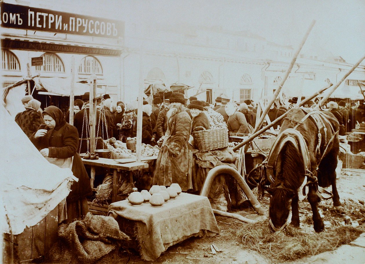 Moskvoretskaya Dolgu Pazarı, Moskova, Rusya, 1911 by Unbekannt