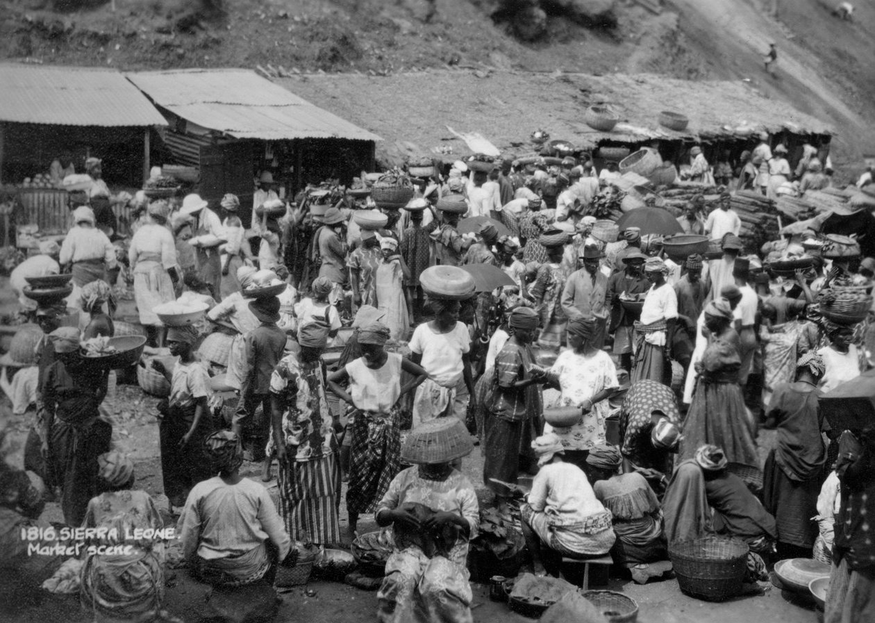 Pazar sahnesi, Sierra Leone, 20. yüzyıl by Unbekannt