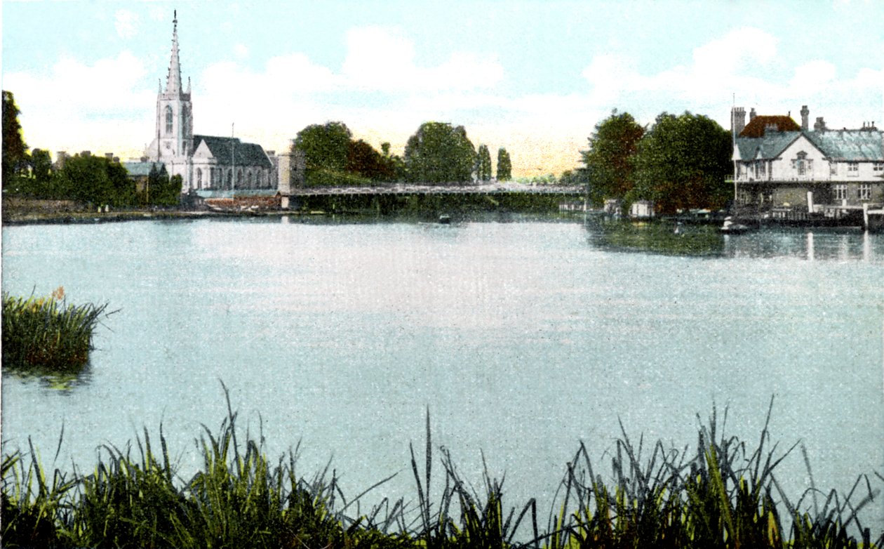 Marlow Köprüsü ve Kilisesi, Buckinghamshire, 20. Yüzyıl by Unbekannt